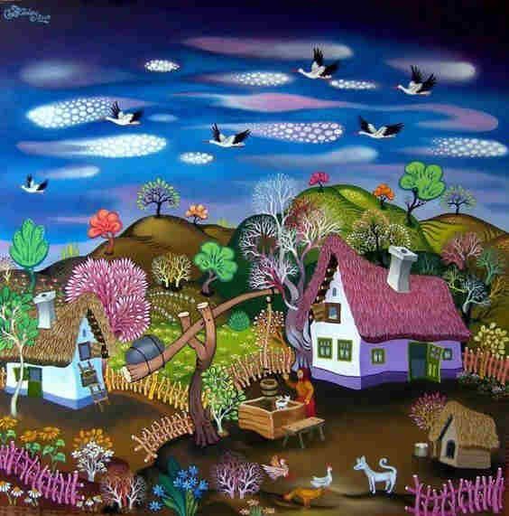 рисунок сельского дома