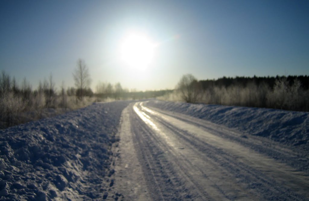 зимняя дорога к утреннему Солнцу